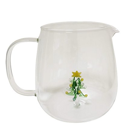 MINI JARRA NATALINA VIDRO BOROSSILICATO ARVORE 11CM
