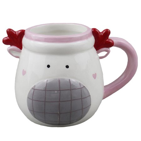 CANECA RENA NATALINA DECORATIVA EM CERAMICA - 10CM