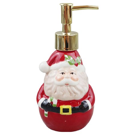 SABONETEIRA PAPAI NOEL EM CERAMICA NATALINA VERMELHA - 18CM