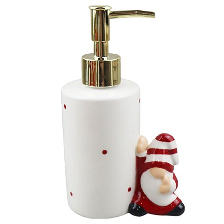 SABONETEIRA PAPAI NOEL ESCANDINAVO EM CERAMICA  - 17CM