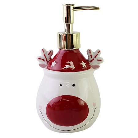 SABONETEIRA RENA NATALINA DECORATIVA EM CERAMICA- 17CM