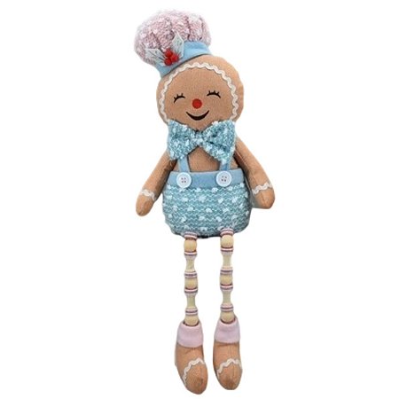 BONECO GINGER DECOR COM GRAVATA SENTADO PERNAS MIÇANGAS 46CM