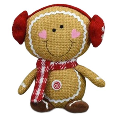 BONECO GINGER DECORATIVO COM CACHECOL SENTADO - 21CM