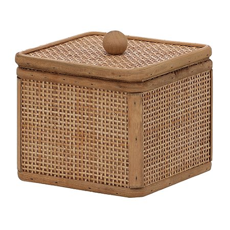 CAIXA EM RATTAN NATURAL MART 14CM