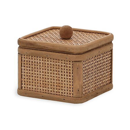 CAIXA EM RATTAN NATURAL MART 10CM