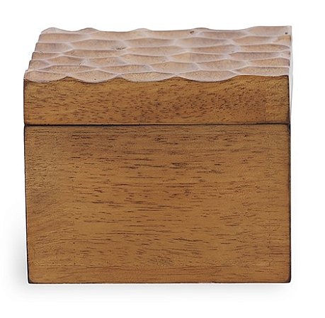 CAIXA EM MADEIRA MARROM MART 15x15cm
