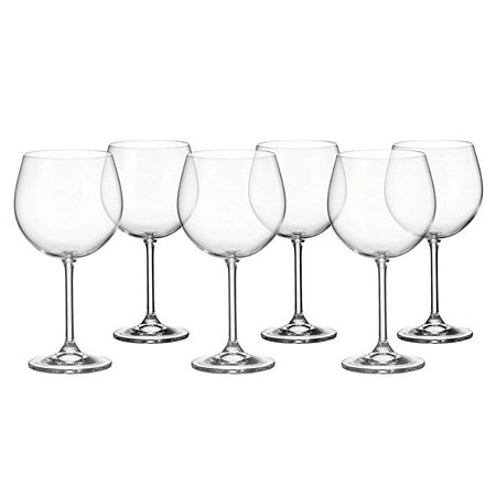 JOGO DE 6 TAÇAS DE CRISTAL BURGUNDY GASTRO 570ML BOHEMIA