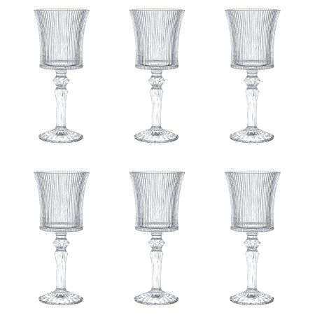 JOGO DE 6 TAÇAS EM VIDRO INCOLOR GRAFFIATO 260ML HAUSKRAFT