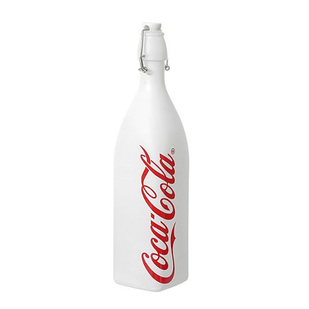 GARRAFA HERMETICA QUADRADA COCA-COLA BRANCA 1L HAUSKRAFT