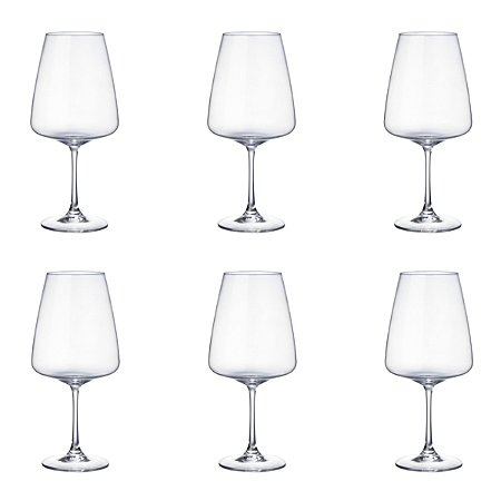 JOGO DE 6 TAÇAS DE CRISTAL DE VINHO CORVUS 750ML BOHEMIA