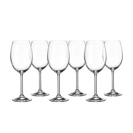 JOGO DE 6 TAÇAS DE CRISTAL TINTO GASTRO 450ML BOHEMIA