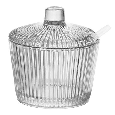 MELEIRA VIDRO INCOLOR GRAFFIATO COM COLHER 200ML HAUSKRAFT