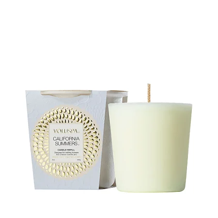 REFIL VELA VOLUSPA COPO VIDRO CLASSIC 60H CALIFORNIA SUMMERS