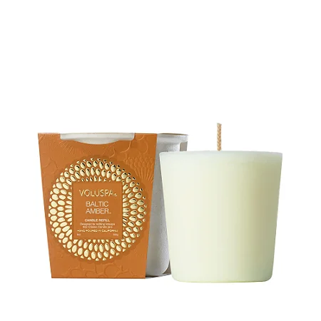 REFIL VELA VOLUSPA COPO VIDRO CLASSICO 60H BALTIC AMBER