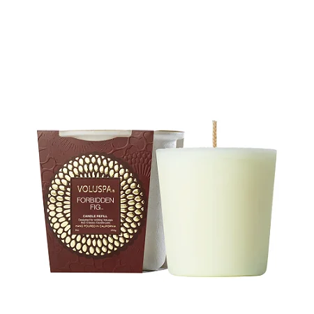 REFIL VELA VOLUSPA COPO VIDRO CLASSICO 60H FORBIDDEN FIG