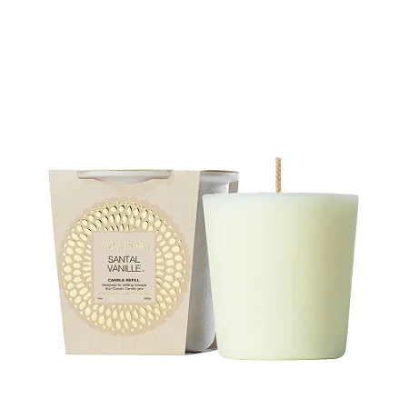 REFIL VELA VOLUSPA COPO VIDRO CLASSICO 60H SANTAL VANILLE