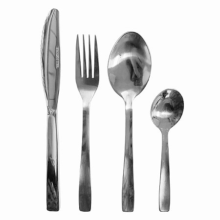 FAQUEIRO 24 PCS ACO INOX SICILIA PRATA MEK