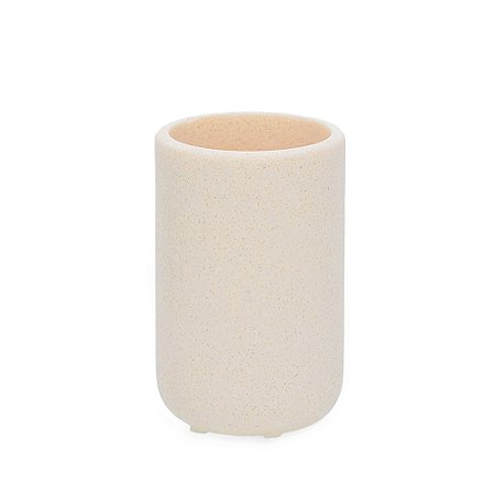 COPO PORTA ESCOVA DE DENTES EM POLIRRESINA OFF WHITE MART