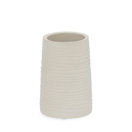 COPO PORTA ESCOVA DE DENTES EM CIMENTO DECOR BEGE MART