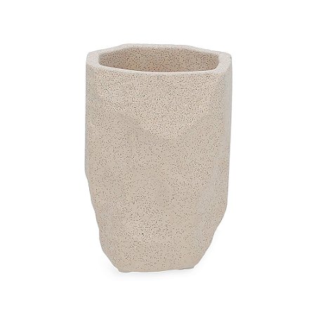 COPO PORTA ESCOVA DE DENTES ORGANICO CIMENTO OFF WHITE MART