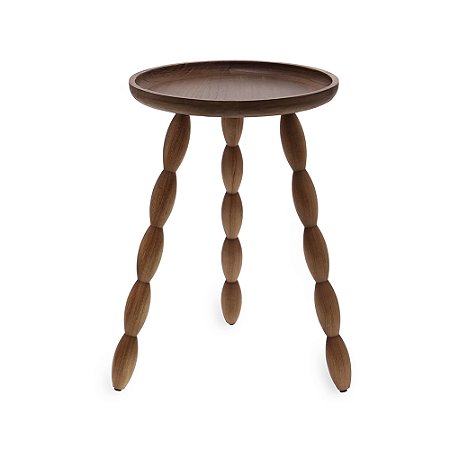 MESA DECORATIVA EM MADEIRA MARROM MART 53CM