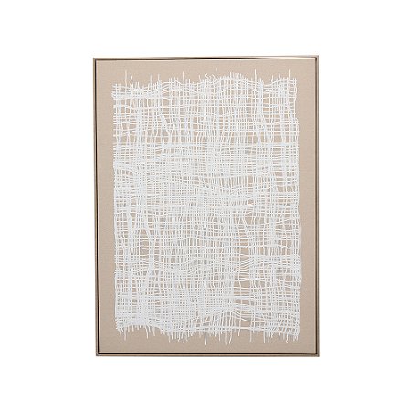 QUADRO EM LINHO OFF WHITE MART
