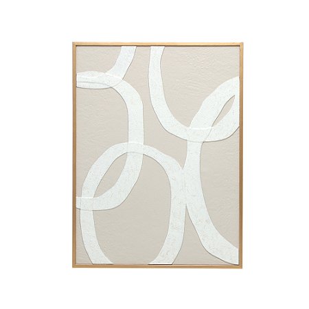 QUADRO EM METAL BEGE MART 82cm