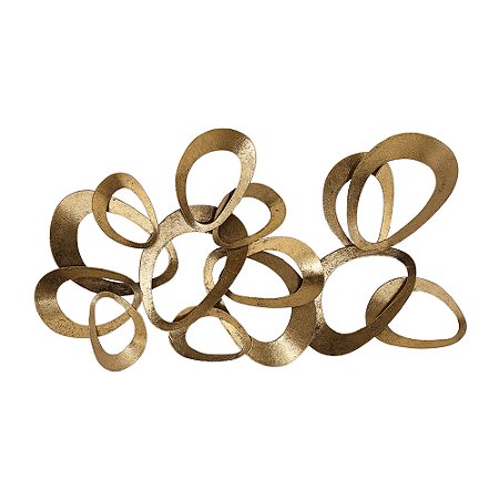 ADORNO DE PAREDE EM METAL DOURADO MART 52CM
