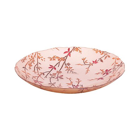 CENTRO DE MESA DE VIDRO FLOWER 40CM X 7,5CM WOLFF