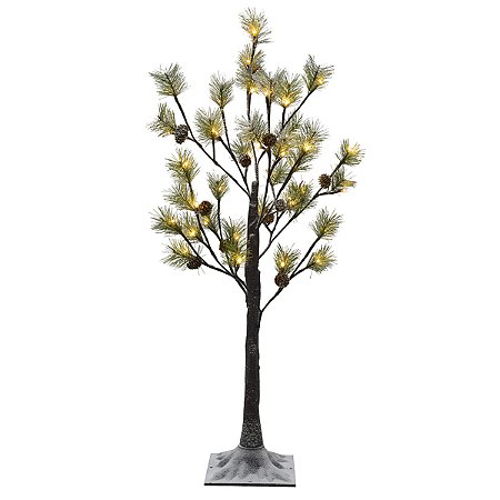 ARVORE NATALINA DECOR COM 36 LEDS BIVOLT C PINHAS 90CM