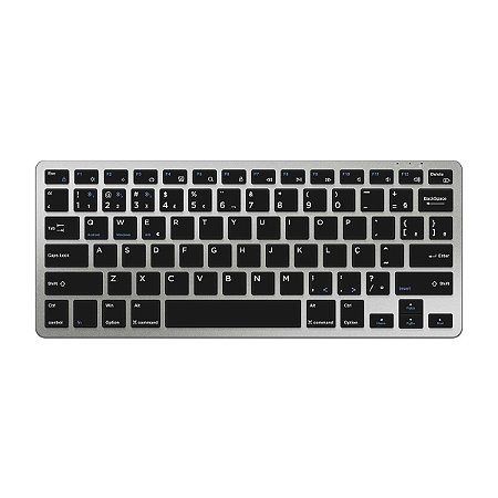 TECLADO ESTILO OFFICE COMPACTO CINZA BLUETOOTH 5.0 GEONAV