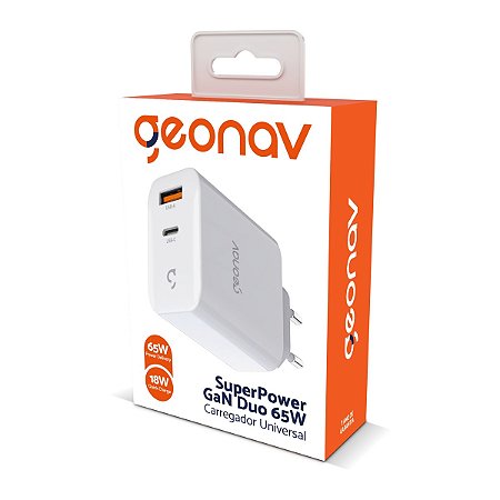 CARREGADOR UNIVERSAL 1 X USB-C PD 65W 1 GEONAV
