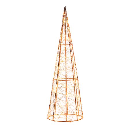 ARVORE CONE NATALINO DECORATIVO VAZADO COM 250 LEDS 60CM