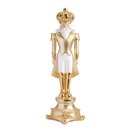 SOLDINHO DE CHUMBO RESINA BRANCO E DOURADO 42CM