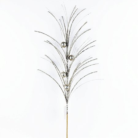 GALHO DECORATIVO NATALINO COM BOLINHAS - 73CM