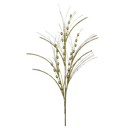 GALHO NATALINO DECORATIVO DOURADO - 75CM