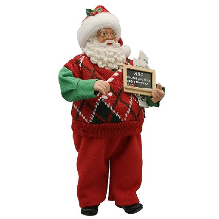 PAPAI NOEL COLECIONAVEL DECORATIVO PROFESSOR - 30CM