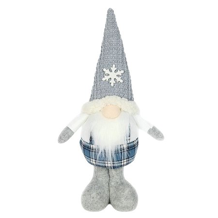PAPAI NOEL DECORATIVO ESCANDINAVO CINZA - 43CM