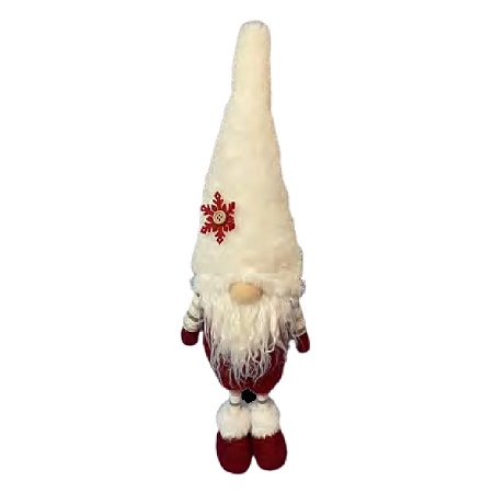 PAPAI NOEL DECORATIVO ESCANDINAVO VERMELHO E BRANCO 45CM
