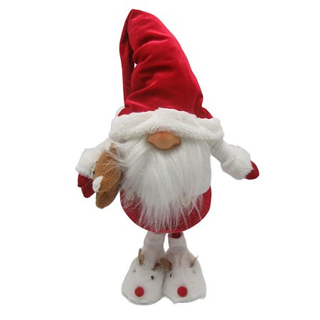 PAPAI NOEL DECORATIVO ESCANDINAVO VERMELHO DE PANTUFA 68CM