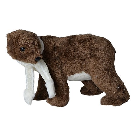 URSO EM PÉ COM CACHECOL MARROM E BEGE - 27CM