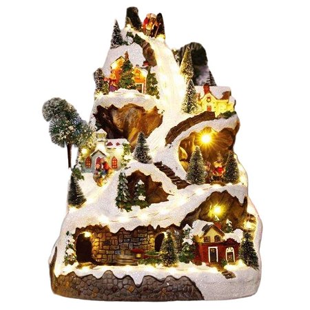 VILA NATALINA MUSICAL COM MOVIMENTO E LED - 46CM