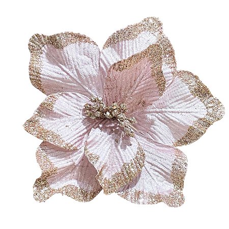 FLOR NATALINA POINSETIA ROSA DECORATIVA