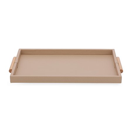 BANDEJA EM MDF COM REVESTIMENTO EM PU ROSE MART 51,5cm