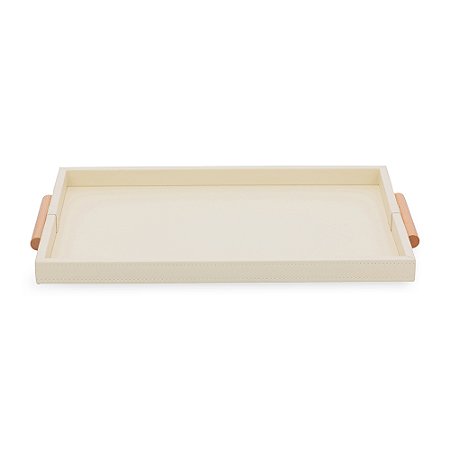 BANDEJA EM MDF COM REVESTIMENTO EM PU OFF WHITE MART 51,5cm