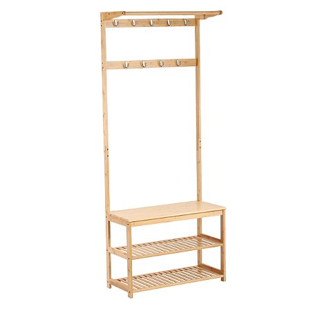 SAPATEIRA COM CABIDEIRO DE BAMBU HANGER 1,70M MEK