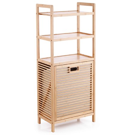 ORGANIZADOR PARA LAVANDERIA COM CESTO DE BAMBU REFRESH MEK