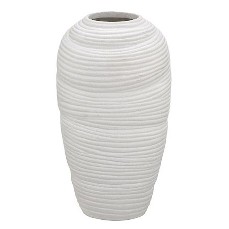VASO DECORATIVO EM CERAMICA NA COR OFF WHITE 22CM