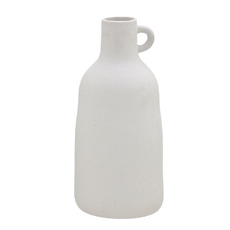 VASO JARRO DECORATIVO EM CERAMICA NA COR OFF WHITE 32CM