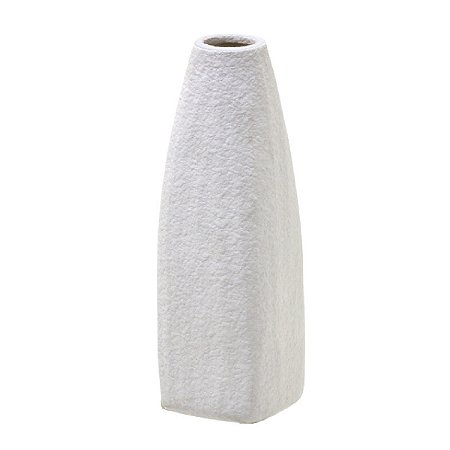 VASO DECORATIVO EM PORCELANA NA COR BRANCO 21CM
